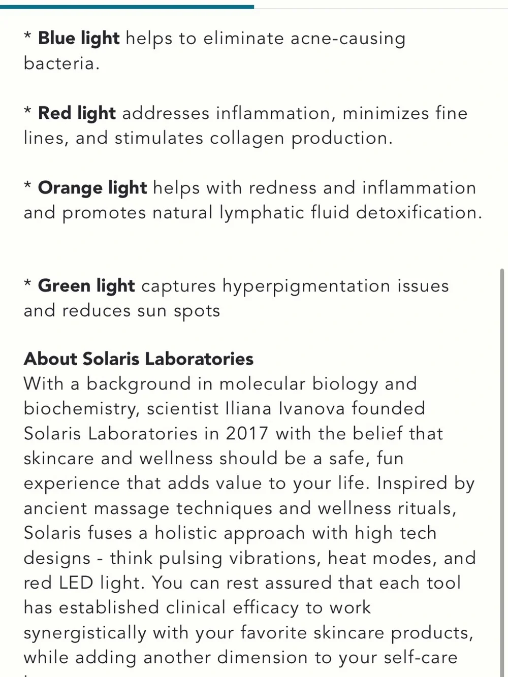 Solaris LED light therapy mask